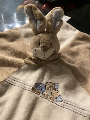 Peluche doudou plat lapin - doudou,