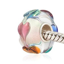 Breloque en argent sterling 925 en verre de Murano pour bracelet Pandora