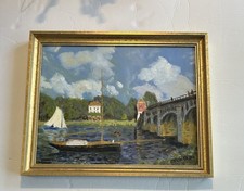 Reproduction Painting Of The Seine At Argenteuil By Claude Monet 12 1/2x15 1/2”