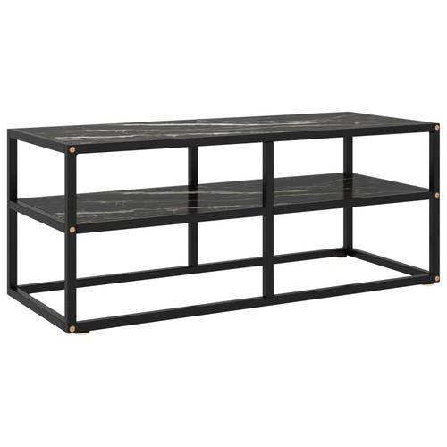Meuble noir avec verre - tv,