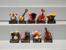 Série complète de fèves INSTRUMENTS DE MUSIQUE Filet or * 193