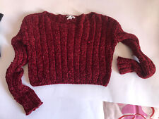 Pull croc top bordeaux Fashion Nova taille L