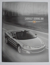 CHRYSLER Cabriolet Sebring 2001 dealer brochure - French - Canada