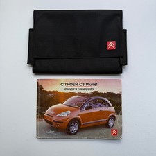 CITROEN C3 PLURIEL CONVERTIBLE OWNERS MANUAL HANDBOOK - WALLET PACK 2003 - 2010