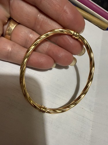 Bracelet torsadé plaque or - en,