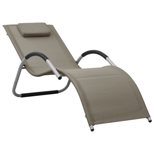 Chaise longue textilène - textilène, noir