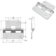 Charnières à crochet de