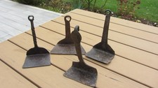Lot of 4 Wrought Iron Scrapers Tool Antique Folk Art Bakery Baker.