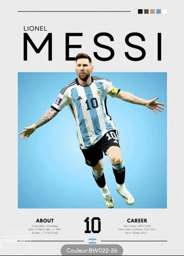 Affiche légende football - affiche,