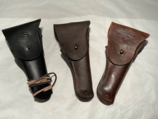 US M1 WWII WW2  3X  .45 leather pistol holsters lot