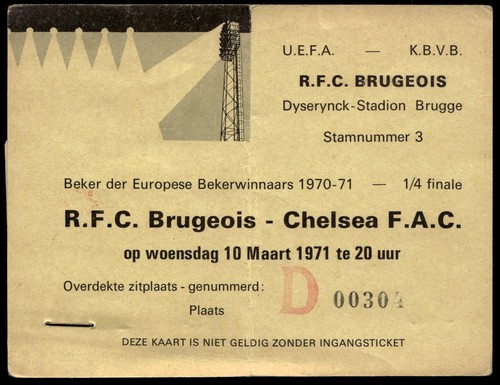 Ticket 1971 club brugge - brugge, vs