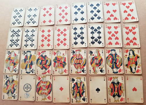 Jeu cartes ancien - de,