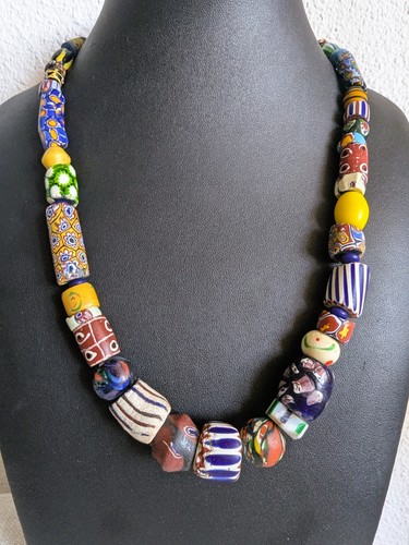Collier perles verre - collier,