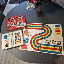Jeu TINTIN DANS LE MONDE jeux Noel à Montbrison  ( années 60 )