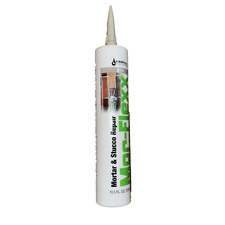 Sashco Mor-Flexx Mortar & Stucco Repair Caulk, Gray, 10.5 oz Cartridge