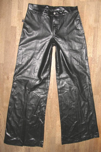 Pash pantalon évasé pvc - Évasé, noir