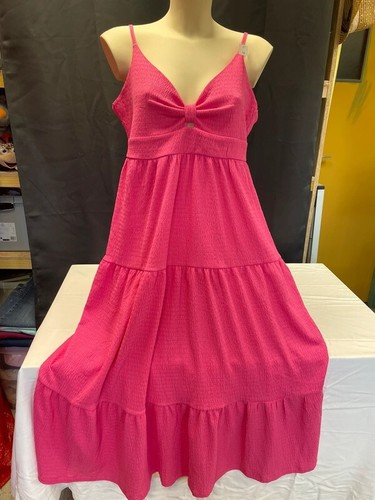 Robe longue decollete - decollete, rose