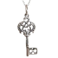 Collier pendentif clé porte-bonheur richesse magique 18 "chaîne bijoux en...