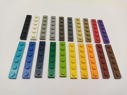 Lego plaque plate 1x6 - plaque/plate, ¤