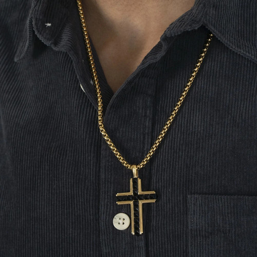 Collier homme chaîne jaune - homme,