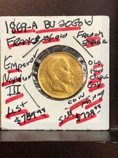 1869-A  France Gold 20 Francs Emperor Napoleon III--LUSTROUS BLAZER CLASSIC COIN