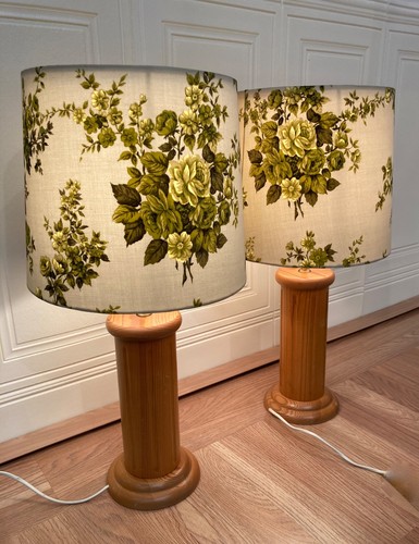 Paire grandes lampes pin - de,