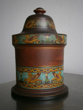 Pot à Tabac Terre cuite Pratt Fenton décor Frise Classique Griffons Ancien