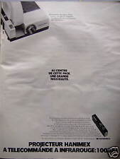 HANIMEX INFRARED REMOTE CONTROL PROJECTOR ADVERTISING