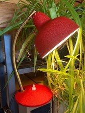 Lampe rouge granité  60's