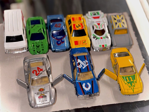 Vtg 1980s diecast car lot - car, 9