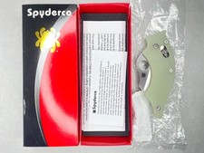 RARE Spyderco Dodo Natural Jade G10 M4 Knife C80GM4P Discontinued Exclusive NEW