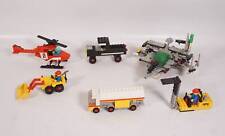 Vintage Lot Of 6 Original LEGO Vehicles Helicopter Tanker Truck Etc.