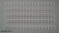 ho lot 5 rambardes gardes corps  blancs clôture 1/87 décor bateau train dioramas