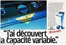 1985 ADVERTISING 095 BRANDT Washer Laundry Washing Machine (2d)