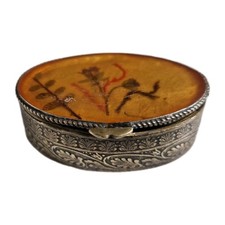 Ancienne Boîte Pilulier Laiton, Bronze Ou Cuivre Collection Antiquité Brocante