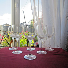 6 verres à vin rouge cristal