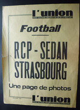 Affiche football match Sedan Strasbourg :journal l'union circa 1960