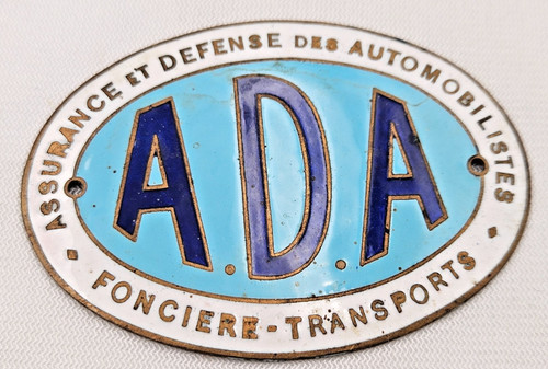 Ancienne plaque emaillee a - ancienne, a.d.a
