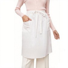 Tablier long blanc avec