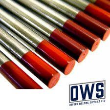 Red 2% Thoriated Tig Welder Tungsten Electrodes 1.6mm x 10 Stainless, mild steel