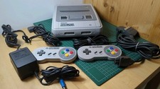 Console Super Nintendo SNES Console  💯 % D'origine Avec 2 Manettes Câbles FRA