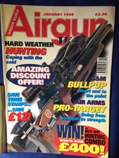 AirGun World Jan 1998. Daystate Harrier Bullpup/AR6 Hunting Master 2/Colt 1911