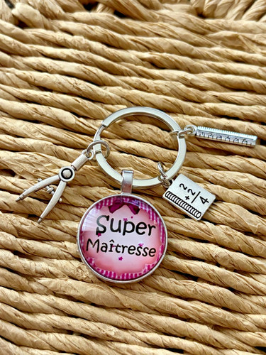 Porte clés super maitresse - ",