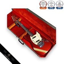 Guitare électrique Fender Mustang 1968 Competition Red Matching Head