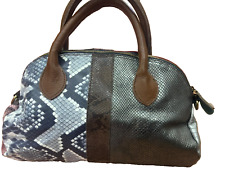 EBARRITO Sac à Main Sac Bowling en Cuir avec Bandoulière de Fantaisie Python (