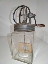 Ancienne Baratte à Beurre 2 Litres en Verre, déco ferme cuisine