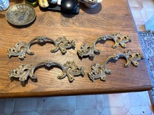 4 grandes poignées en bronze  Louis XV tiroirs meuble commode 23 cm