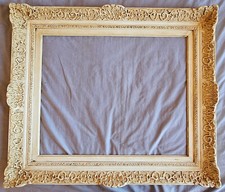 Cadre Montparnasse bois & stuc patiné Style Louis XIV Bérain - Format 12 F 61x50