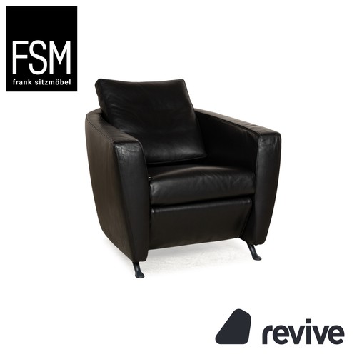 Fsm sésame cuir fauteuil - fauteuil, noir