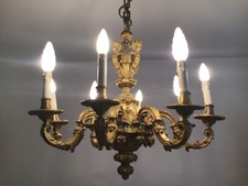 Magnifique lustre bronze doré